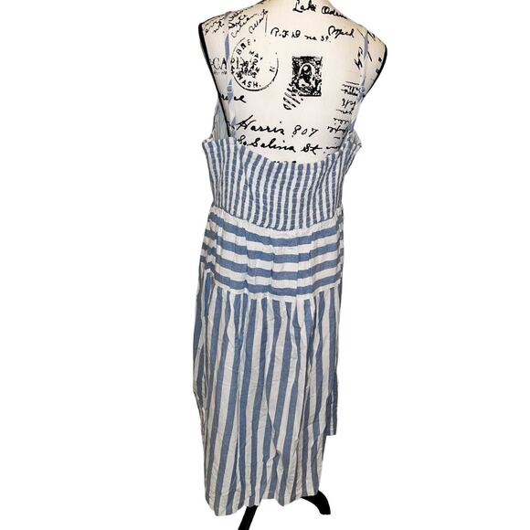 UNIVERSAL THREAD Women Size‎ XXL Blue/White Stripes Spaghetti Straps Maxi Dress - Picture 5 of 10
